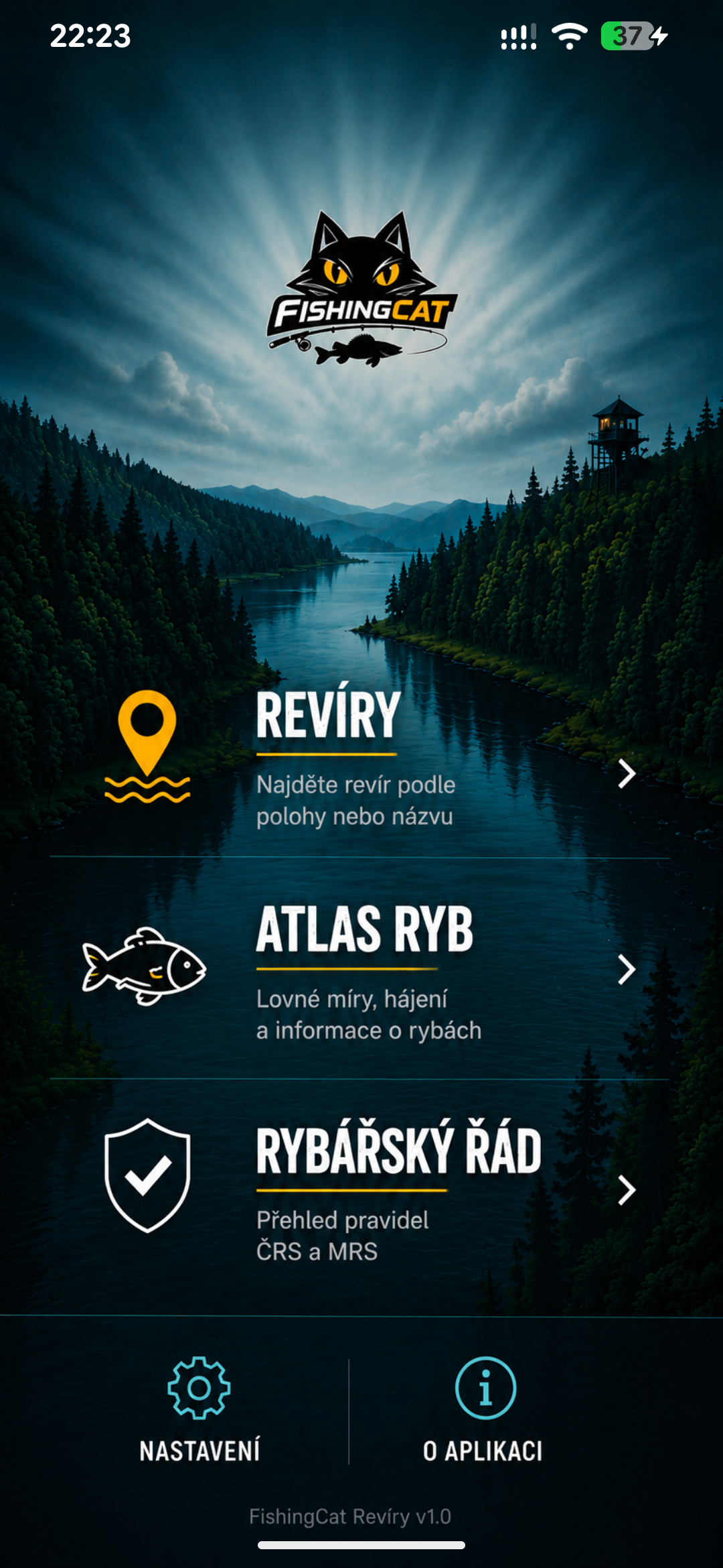 Naše nová aplikace pro rybáře
