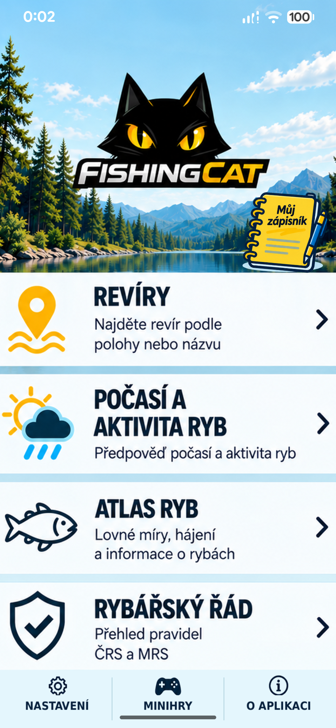 Co je nového v aplikaci FishingCat Revíry