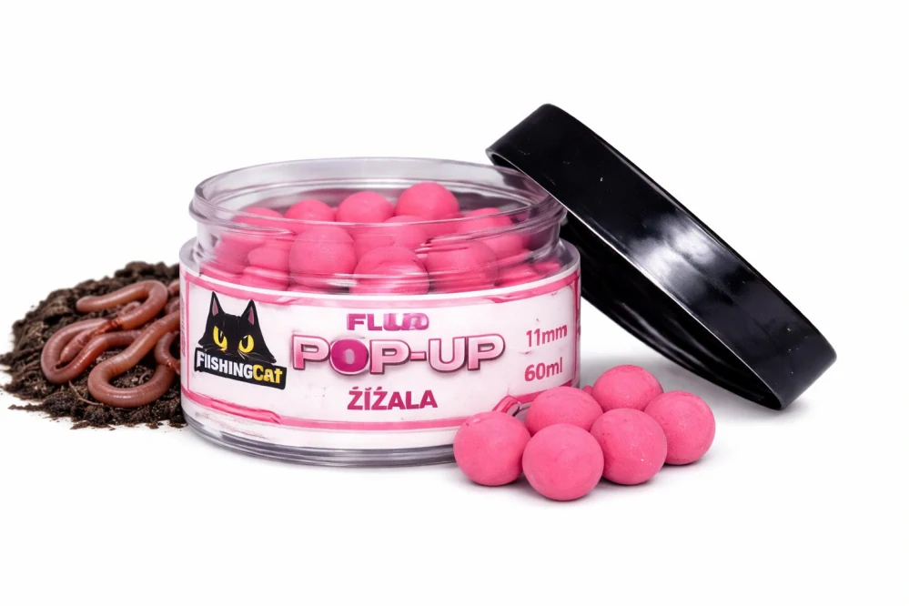 FishingCat Žížala 11mm 60ml Pop-Up Boilies