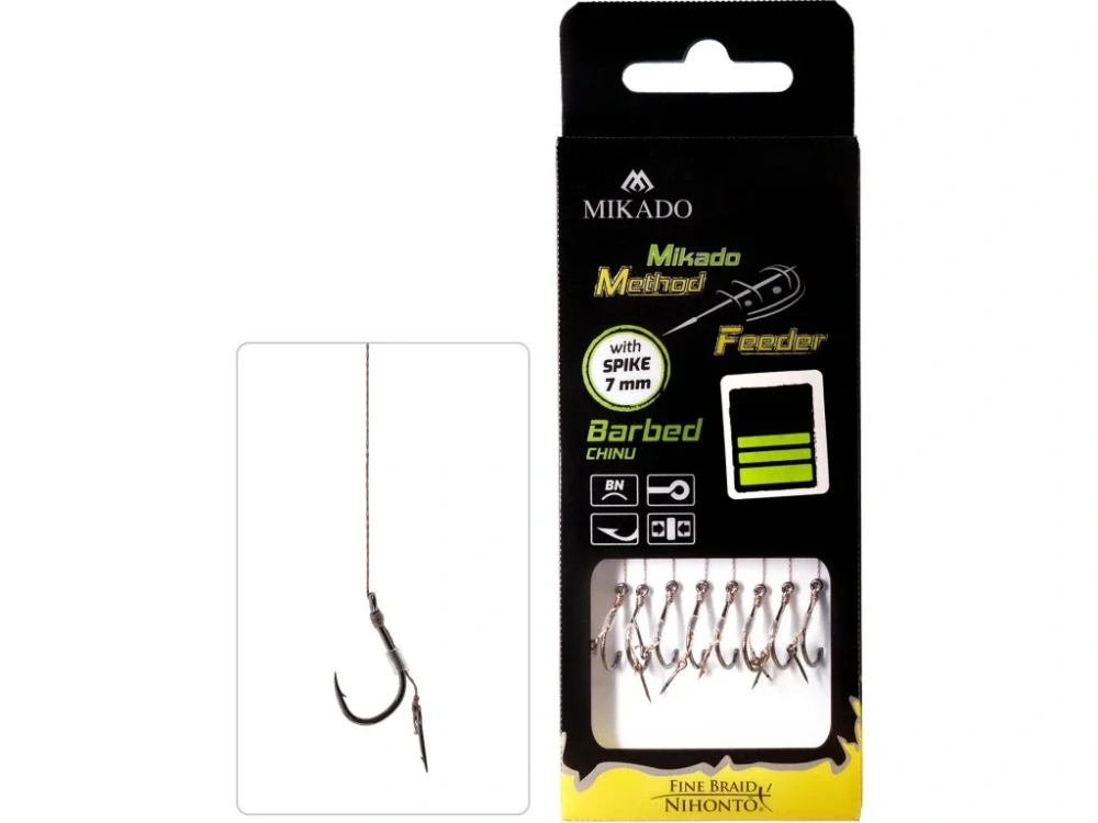 MIKADO Návazec MF s trnem 8ks 10cm 0,16mm #6