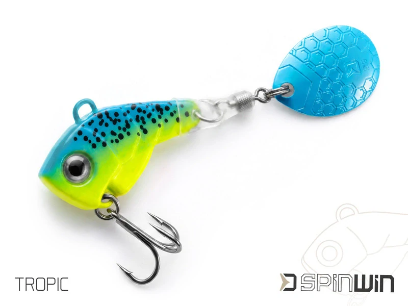 Vibrační nástraha Delphin SpinWIN 12g/TROPIC