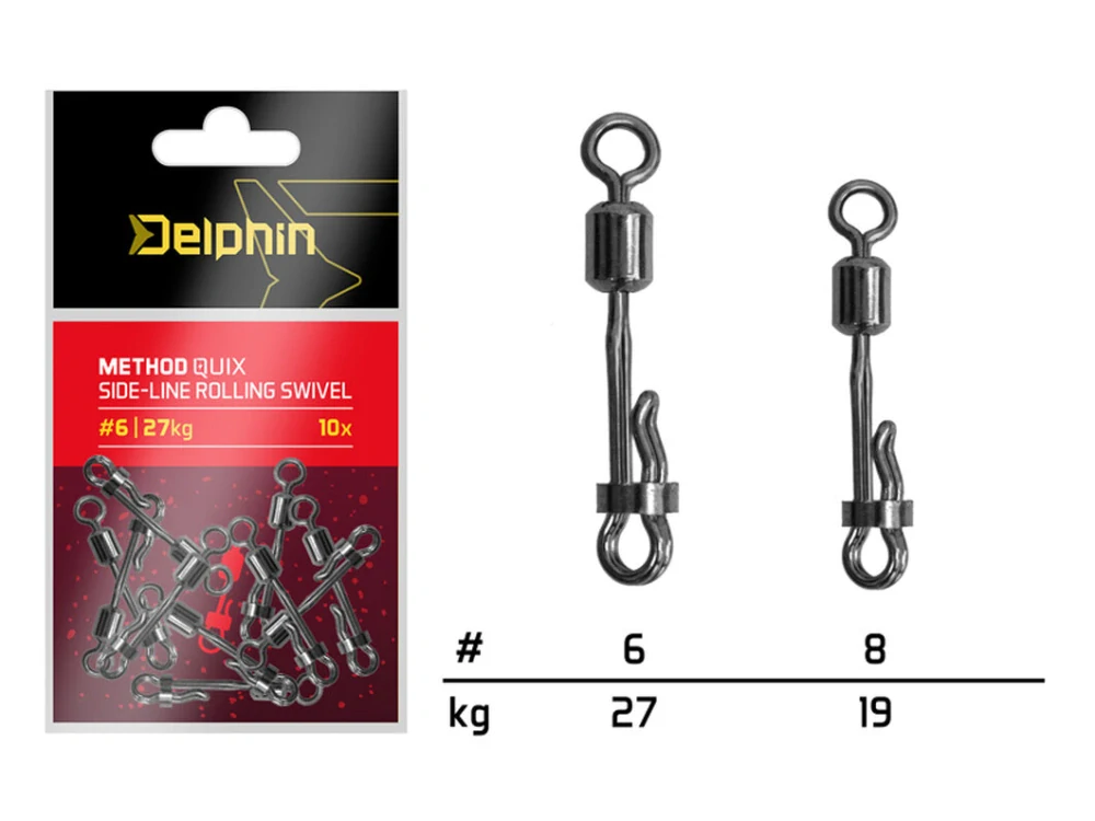 Rychloobratlík s pojistkou Delphin Method QuiX / 10 ks #8/19kg