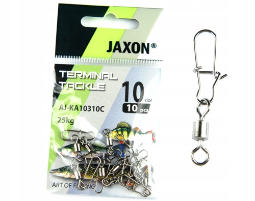 Jaxon Pevnostní obratlík s karabinou Strong vel.10 - 10 ks