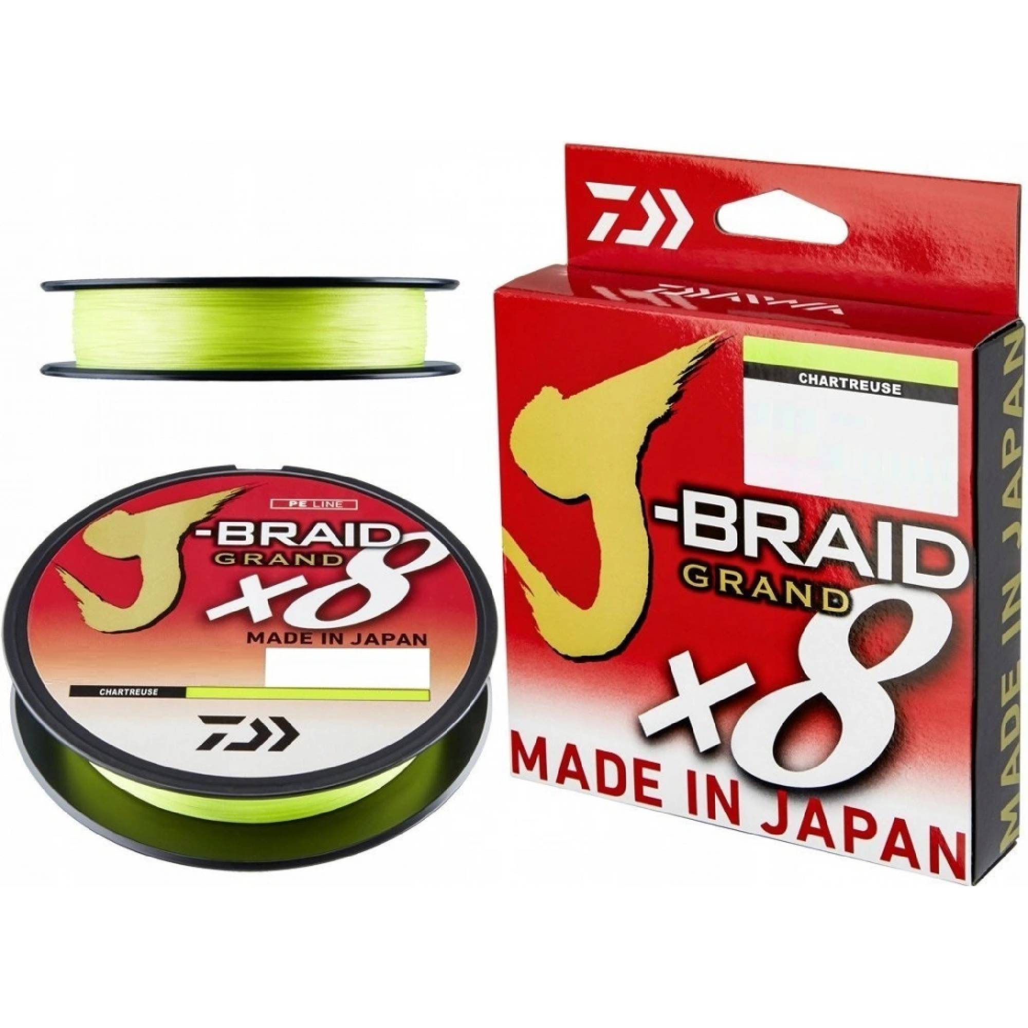  Daiwa pletená šňůra J-Braid Grand X8 Chartreuse 135m