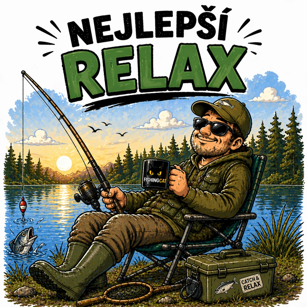 Hrnek pro rybáře „Nejlepší relax“ modrý 330 ml