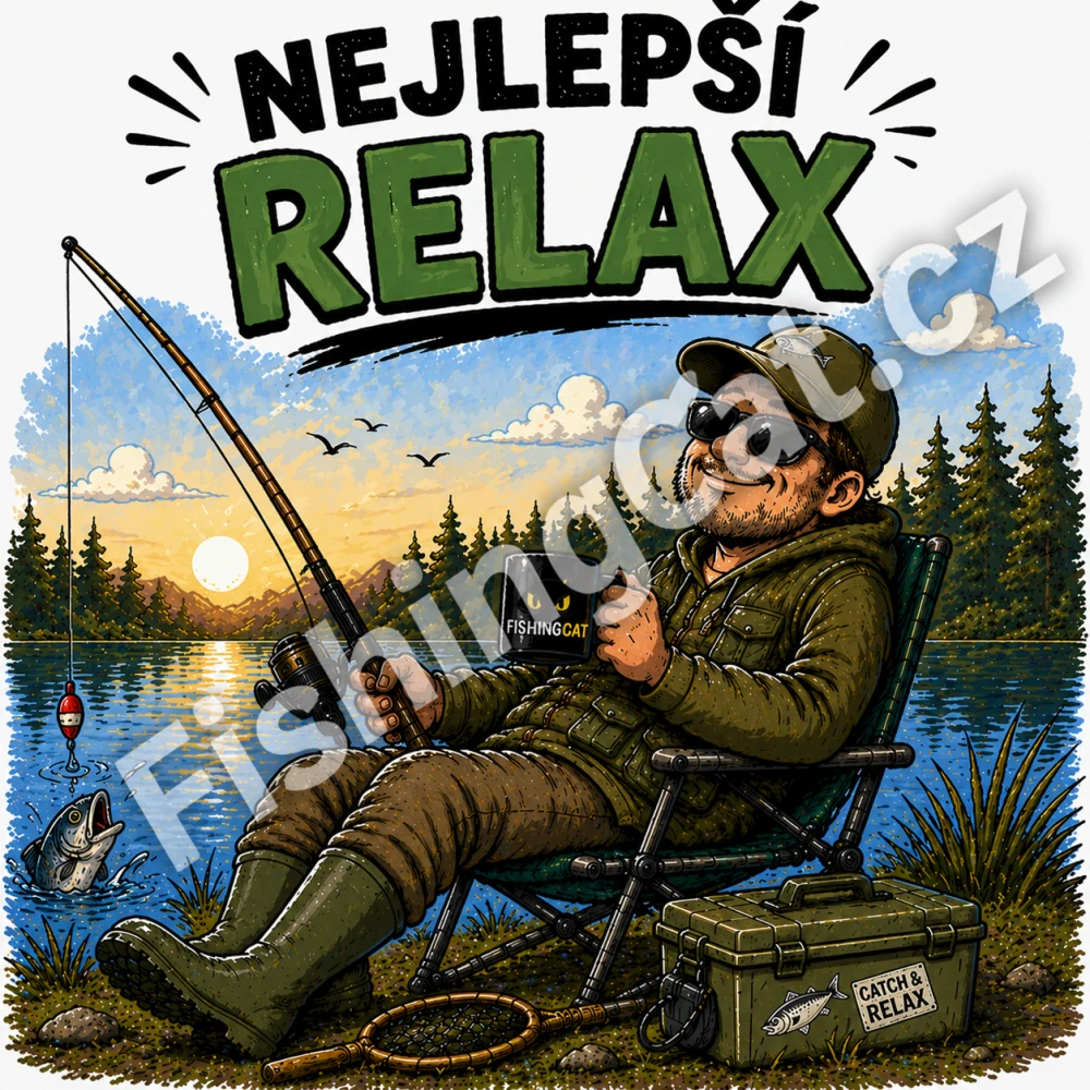 Hrnek pro rybáře „Nejlepší relax“ modrý 330 ml