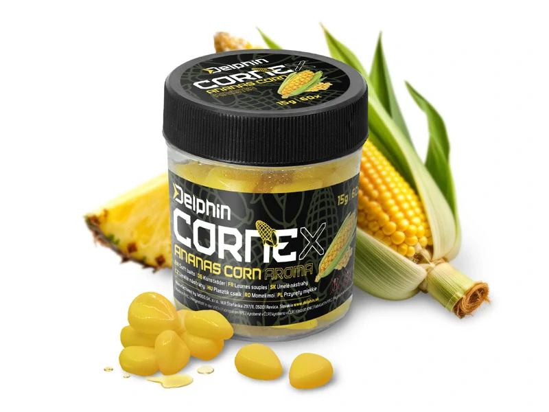 Umělá nástraha Delphin CorneX Pop Up / 60ks Kukuřice - Ananas