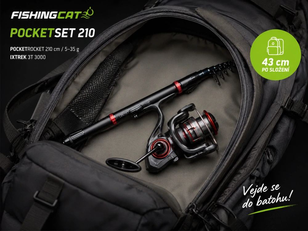 FishingCat PocketSET 210 – cestovní přívlačový set