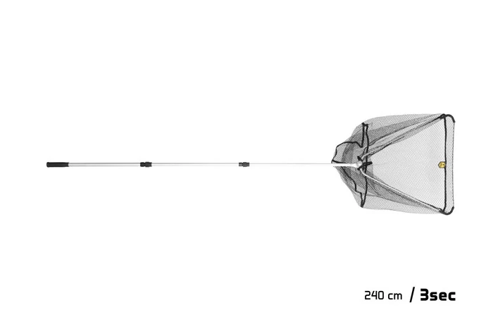 Delphin Podběrák kovový střed s pogumovanou síťkou 60x60/200cm