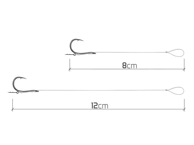 Feederový návazec Delphin Fluoro Sting / 10ks 8cm/0,22mm/Chinu #8