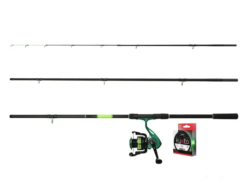 Delphin GreenFEED Junior feeder set 240 cm 80 g + naviják + vlasec 