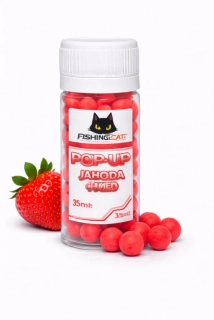 FishingCat Jahoda + Med 8mm 35ml Pop-Up Boilies