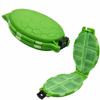 KRABIČKA na malé rybářské příslušenství, ŽELVIČKA 12 PŘIHRÁDEK - Barva ZELENÁ