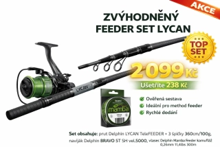 Feeder set LYCAN TeleFEEDER 360 cm + Naviják Bravo 5T
