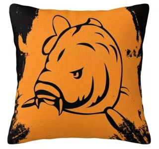 Jednodílný potah na polštář Kapr / oranžový