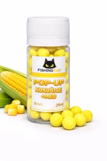 Fishing cat  Kukuřice + Med 8mm 35ml Pop-Up Boilies