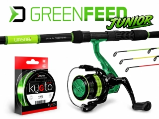 Delphin GreenFEED Junior feeder set 240 cm 80 g + naviják + vlasec