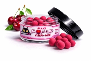 FishingCat Višeň 11mm 60ml Pop-Up Boilies