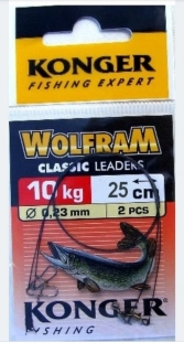 Konger Wolframové lanko 25 cm 10 kg 2ks