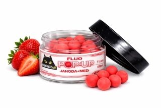 FishingCat Jahoda + Med 11mm 60ml Pop-Up Boilies
